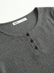 Rib knit longsleeve anthracite