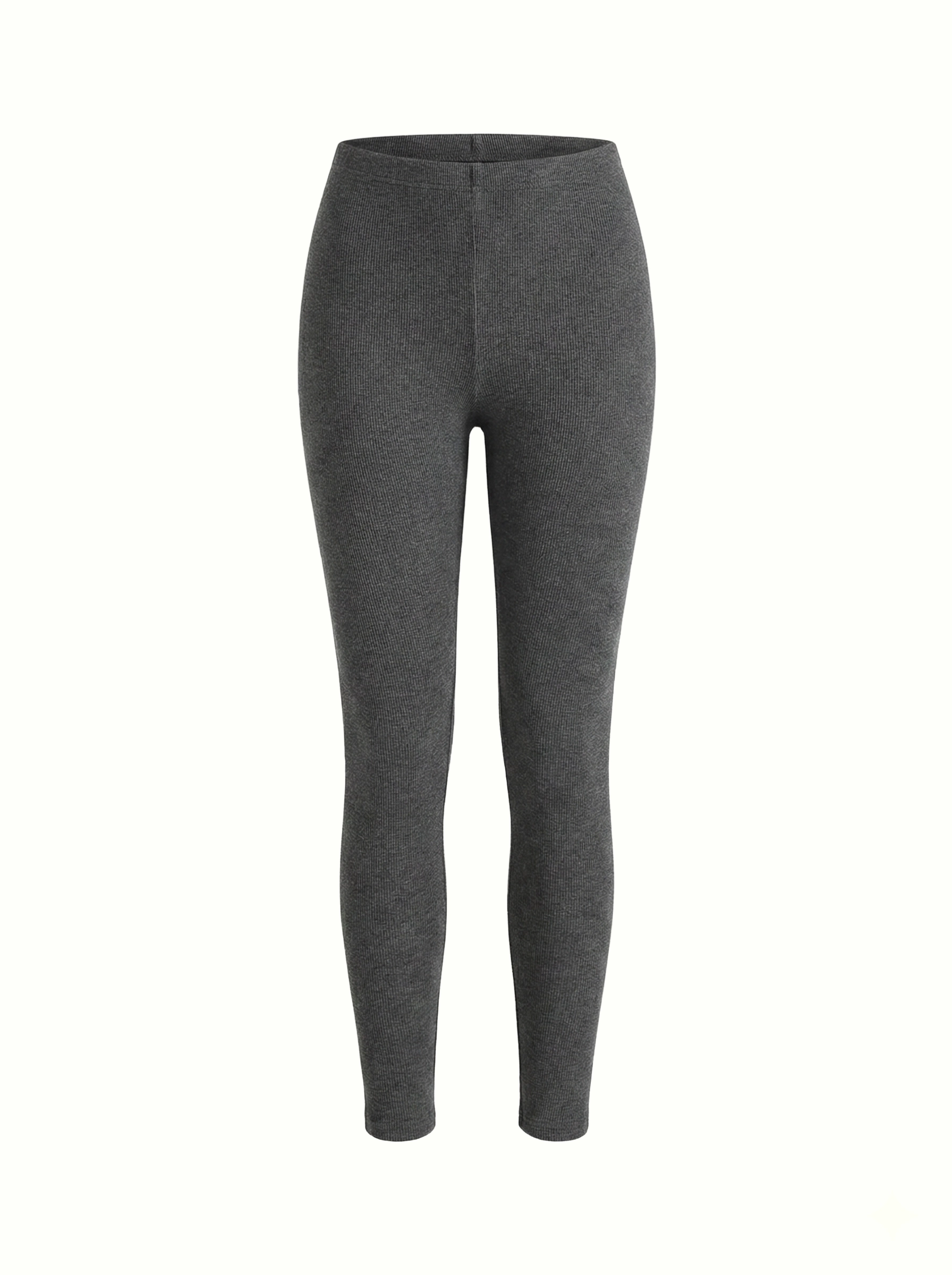 Rib knit Leggings anthracite