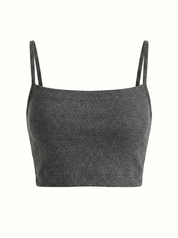 Rib knit Top anthracite
