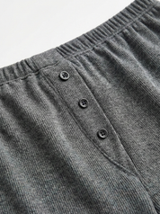 Rib knit Shorts with a gusset anthracite