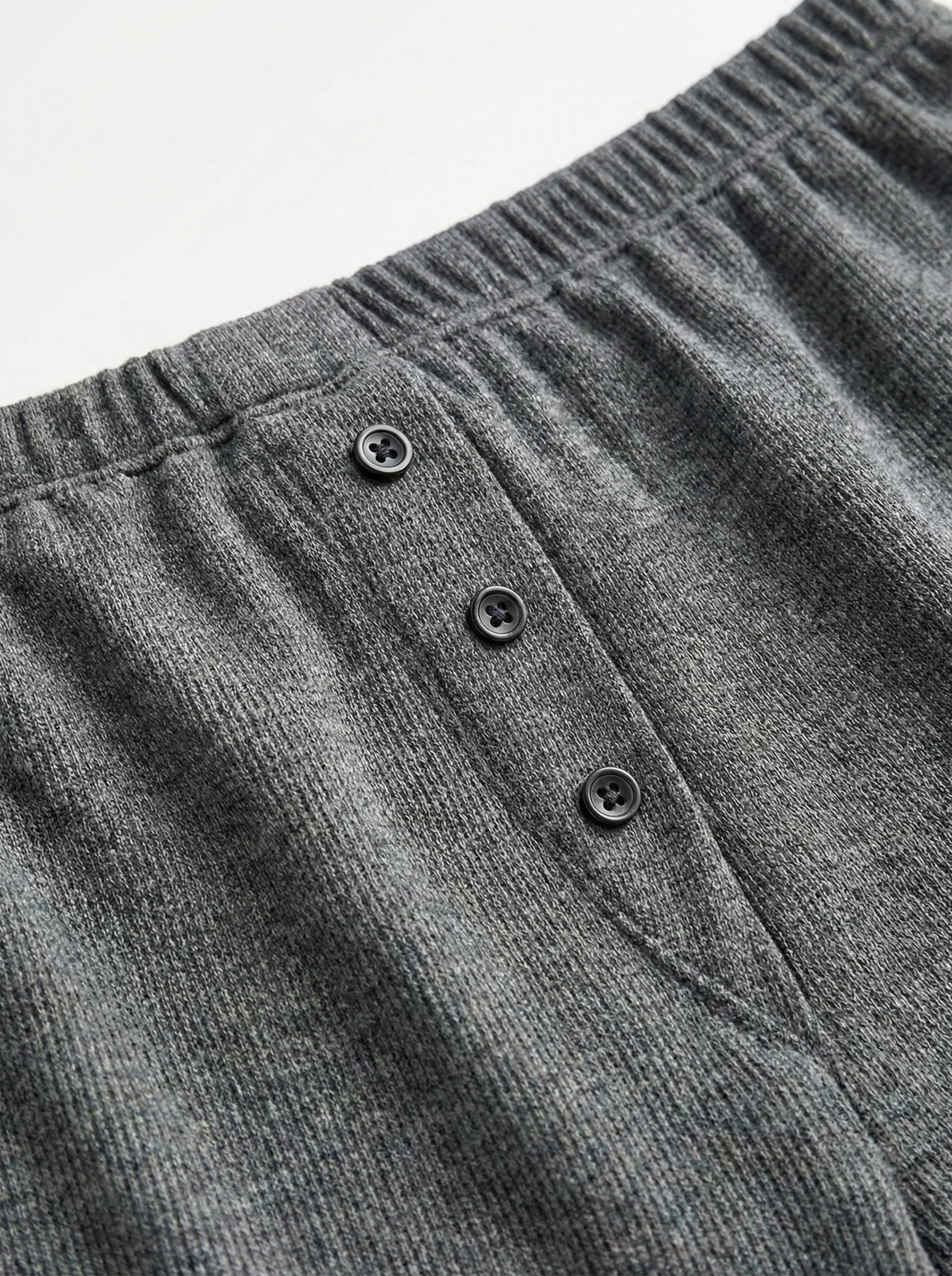 Rib knit Shorts with a gusset anthracite