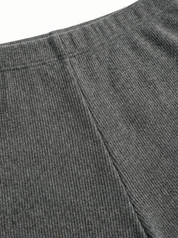 Ribbed knit mini shorts anthracite