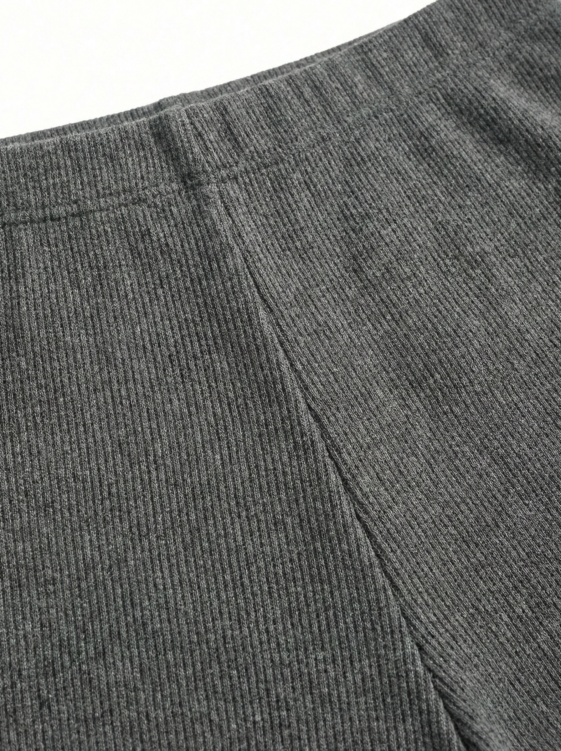Ribbed knit mini shorts anthracite