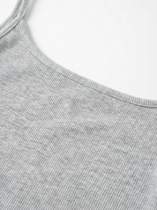 Rib knitwear Sleep dress gray