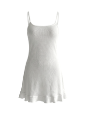 Rib knitwear Sleep dress milky