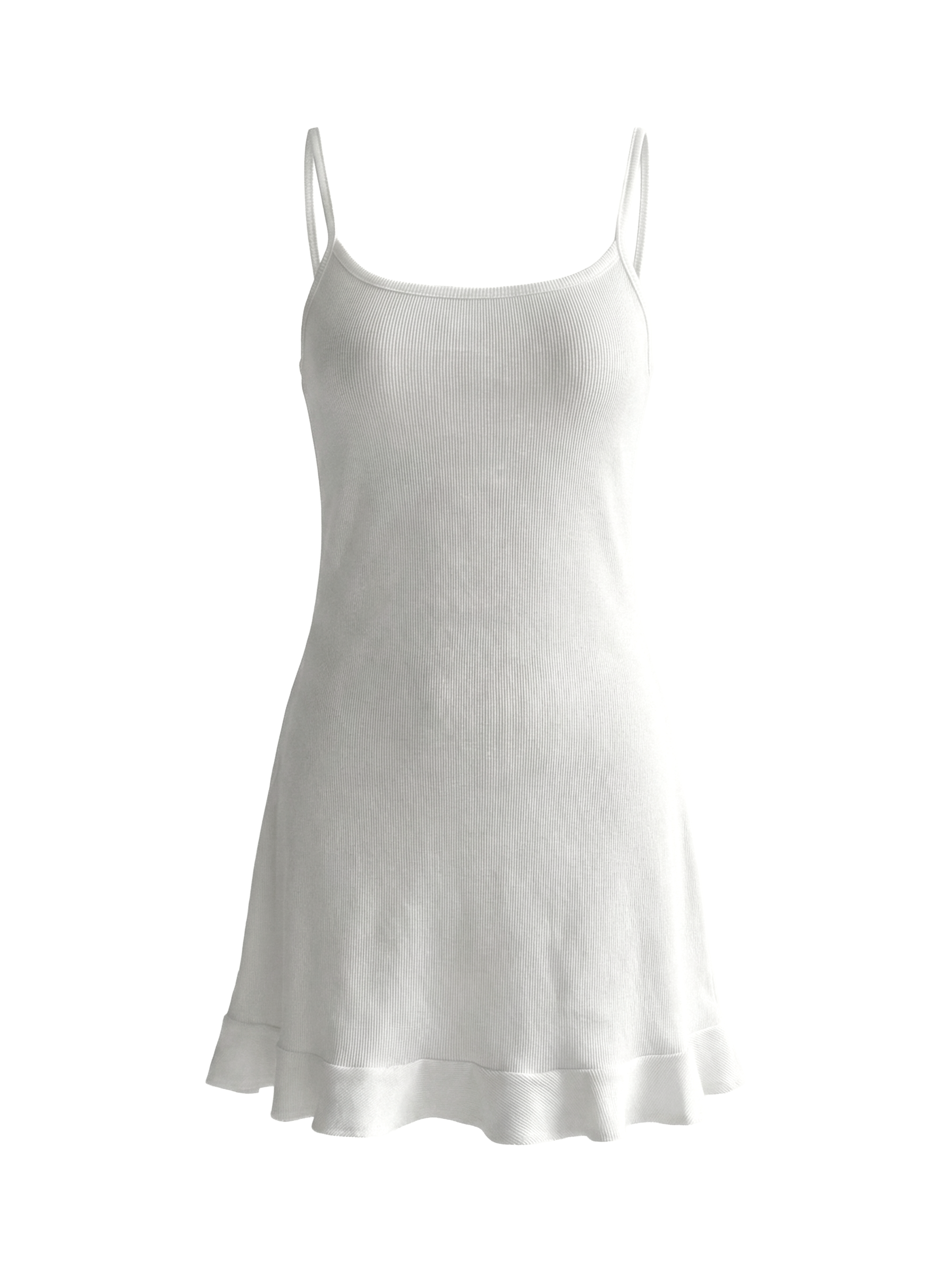 Rib knitwear Sleep dress milky