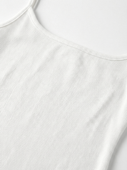 Rib knitwear Sleep dress milky