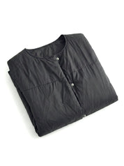 Demi-season jacket with buttons, black