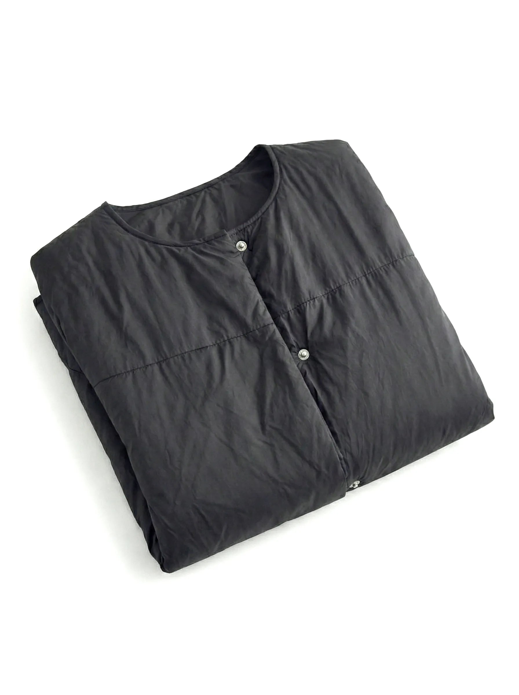 Demi-season jacket with buttons, black
