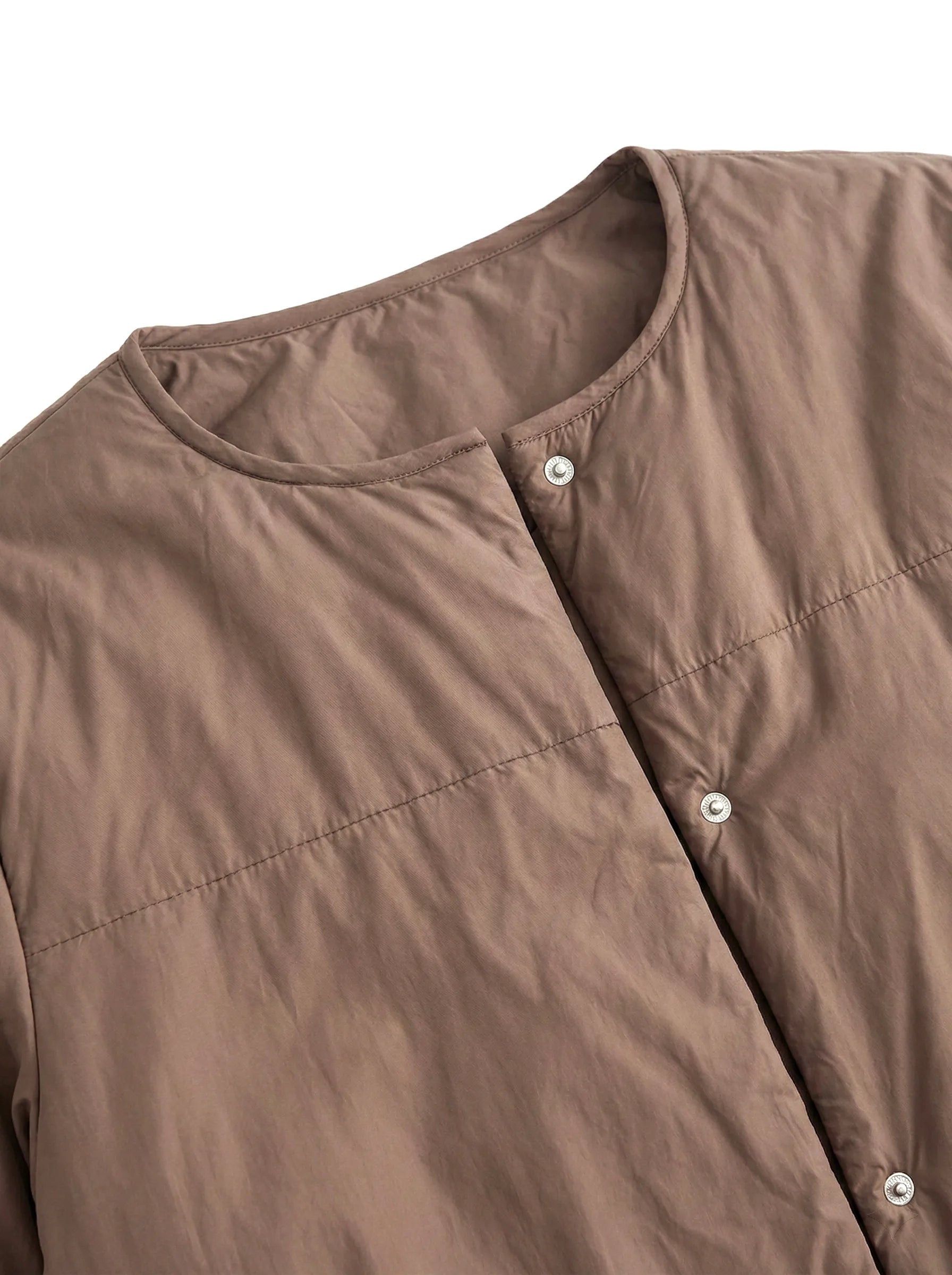 Demi-season jacket with buttons, brown