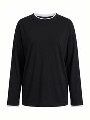 Longsleeve with white trim, black