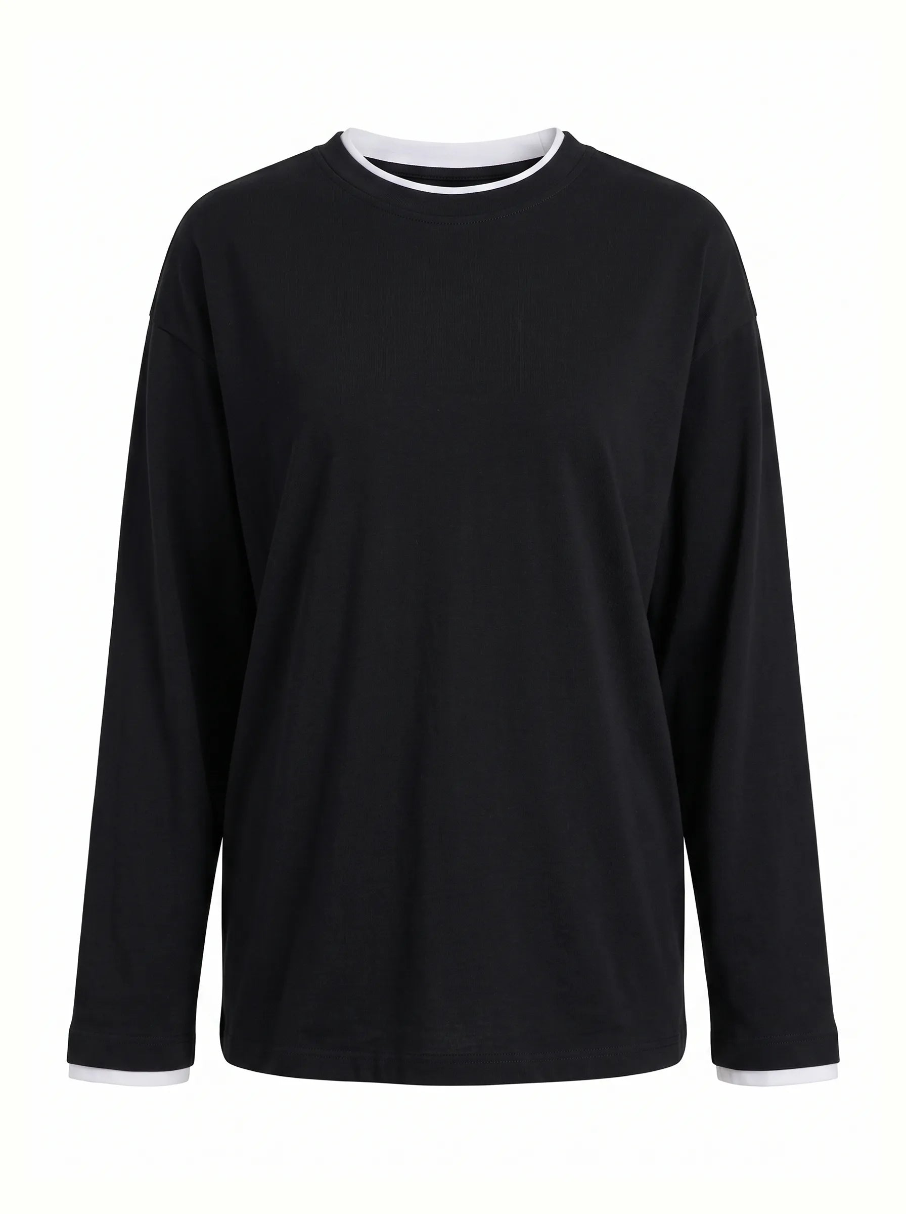 Longsleeve with white trim, black