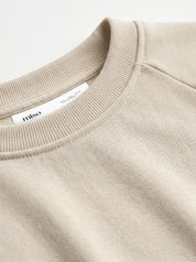 Cotton Sweatshirt knitwear 3-thread beige