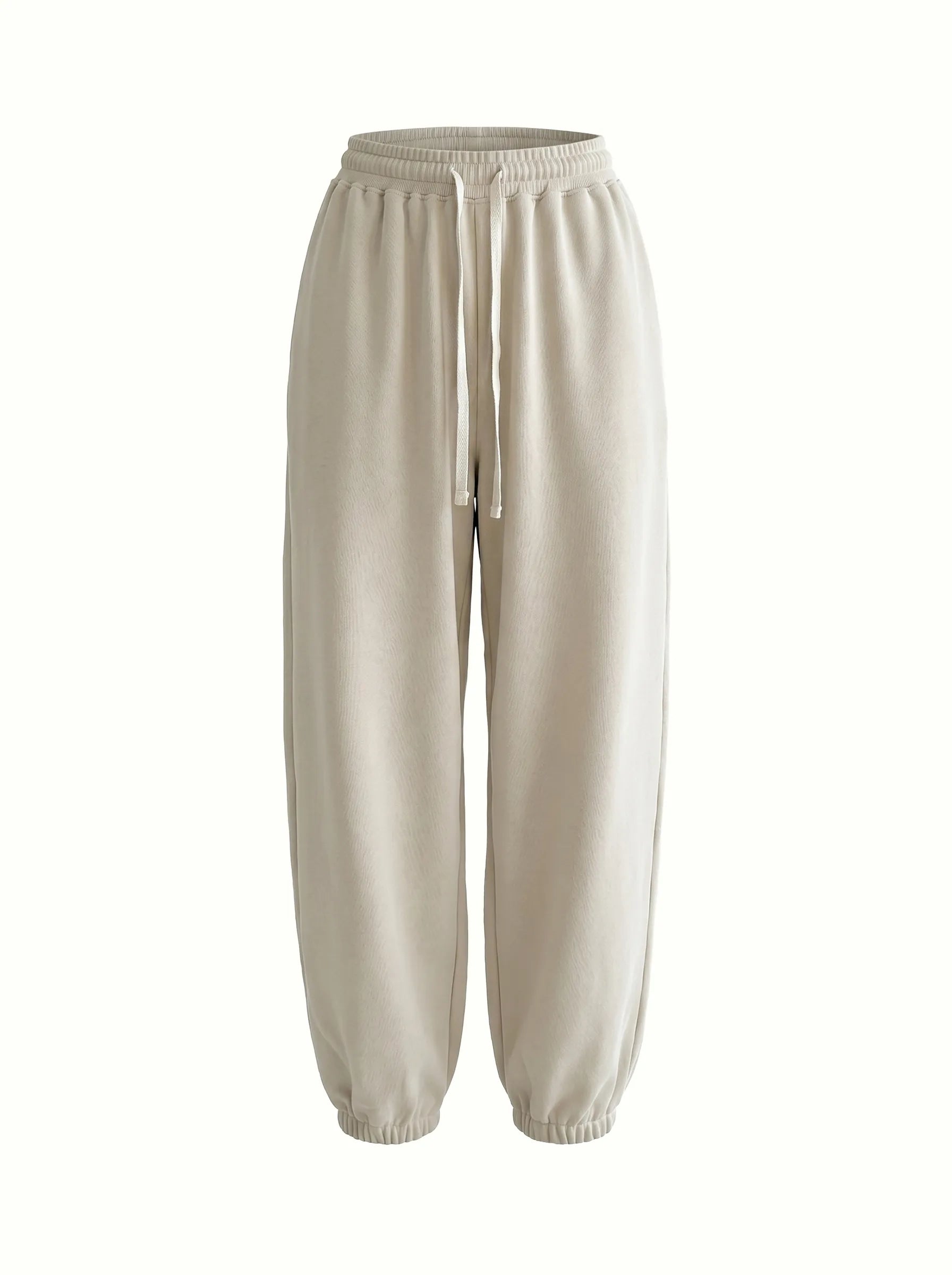 Cotton Pants knitwear 3-thread beige