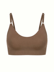 Seamless top in cappuccino