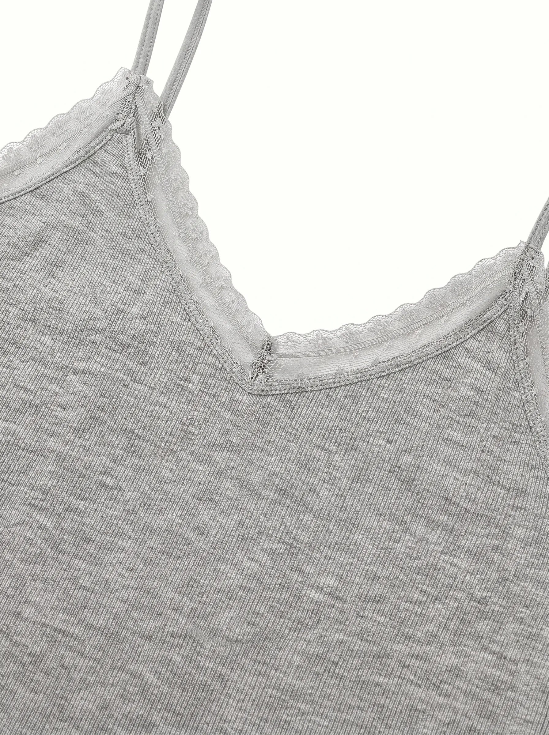 Viscose T-shirt and shorts set with lace