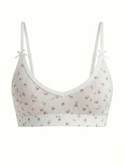 Basic white floral lingerie top