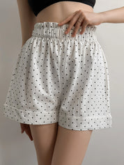 Suit shirt and shorts boiled cotton "black peas on white"