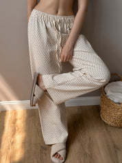 Pants Mono "quilted cotton" milky
