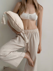 Pants Mono "quilted cotton" milky