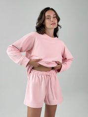 Cotton Shorts knitwear 3-thread pink