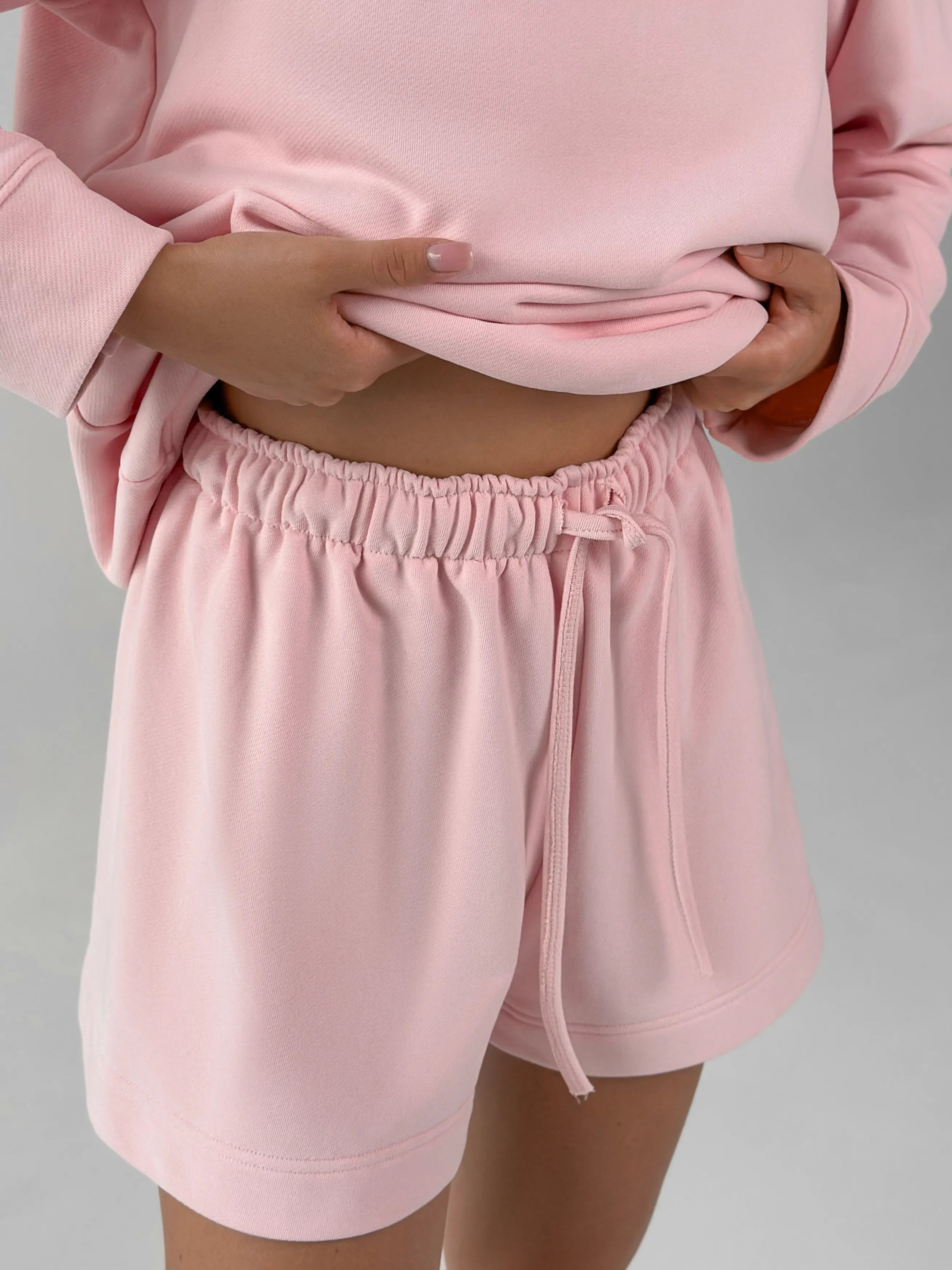 Cotton Shorts knitwear 3-thread pink