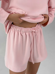Cotton Sweatshirt knitwear 3-ply pink