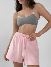 Cotton Shorts knitwear 3-thread pink