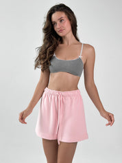 Cotton Shorts knitwear 3-thread pink