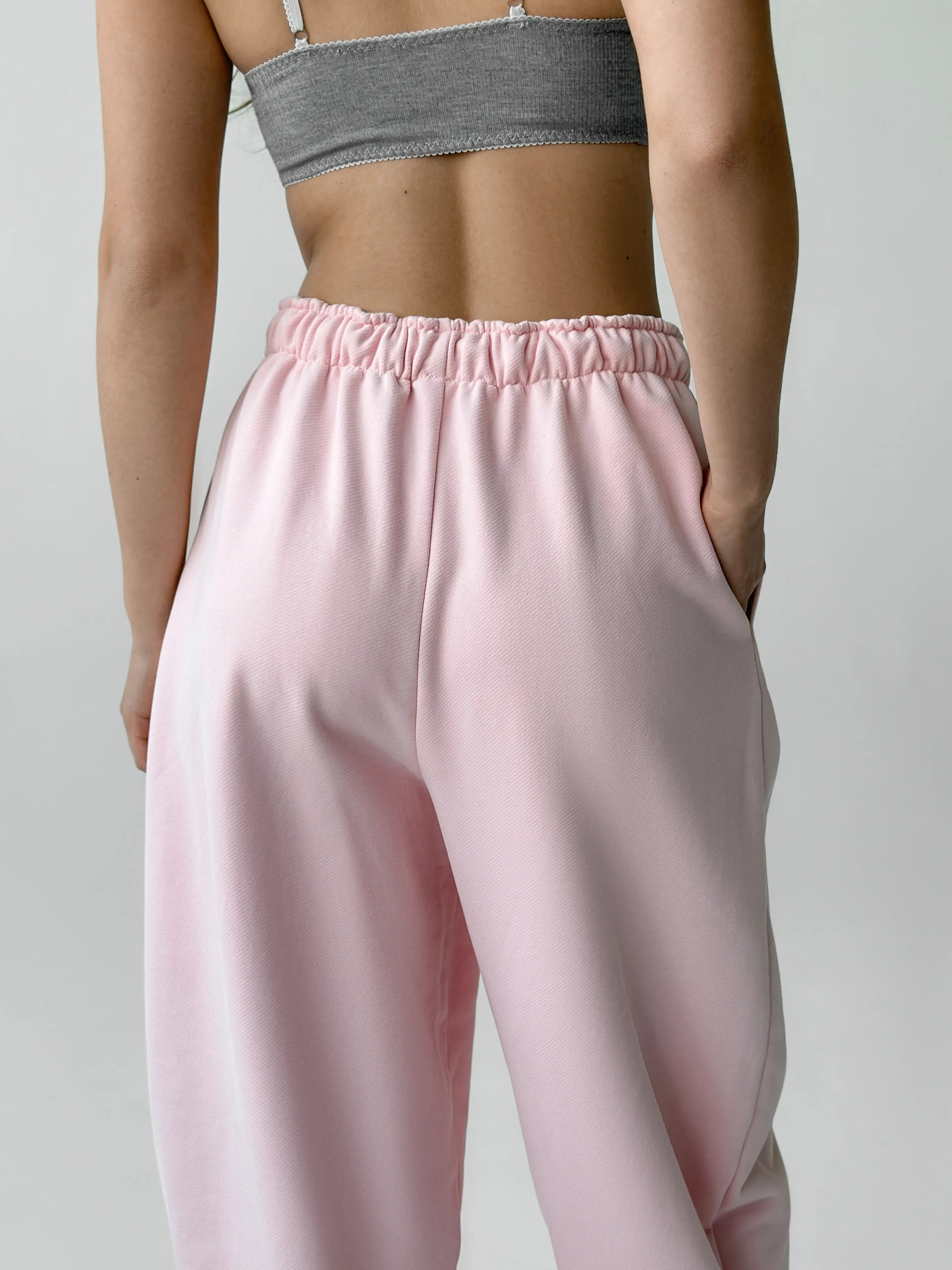 Cotton Pants knitwear 3-thread pink