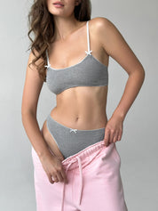 Cotton Pants knitwear 3-thread pink