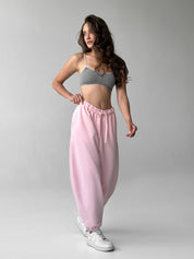 Cotton Pants knitwear 3-thread pink