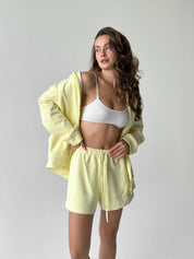 Cotton Shorts knitwear 3-thread lemon