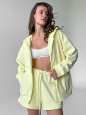 Cotton Shorts knitwear 3-thread lemon