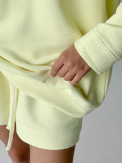 Cotton Sweatshirt knitwear 3-thread lemon