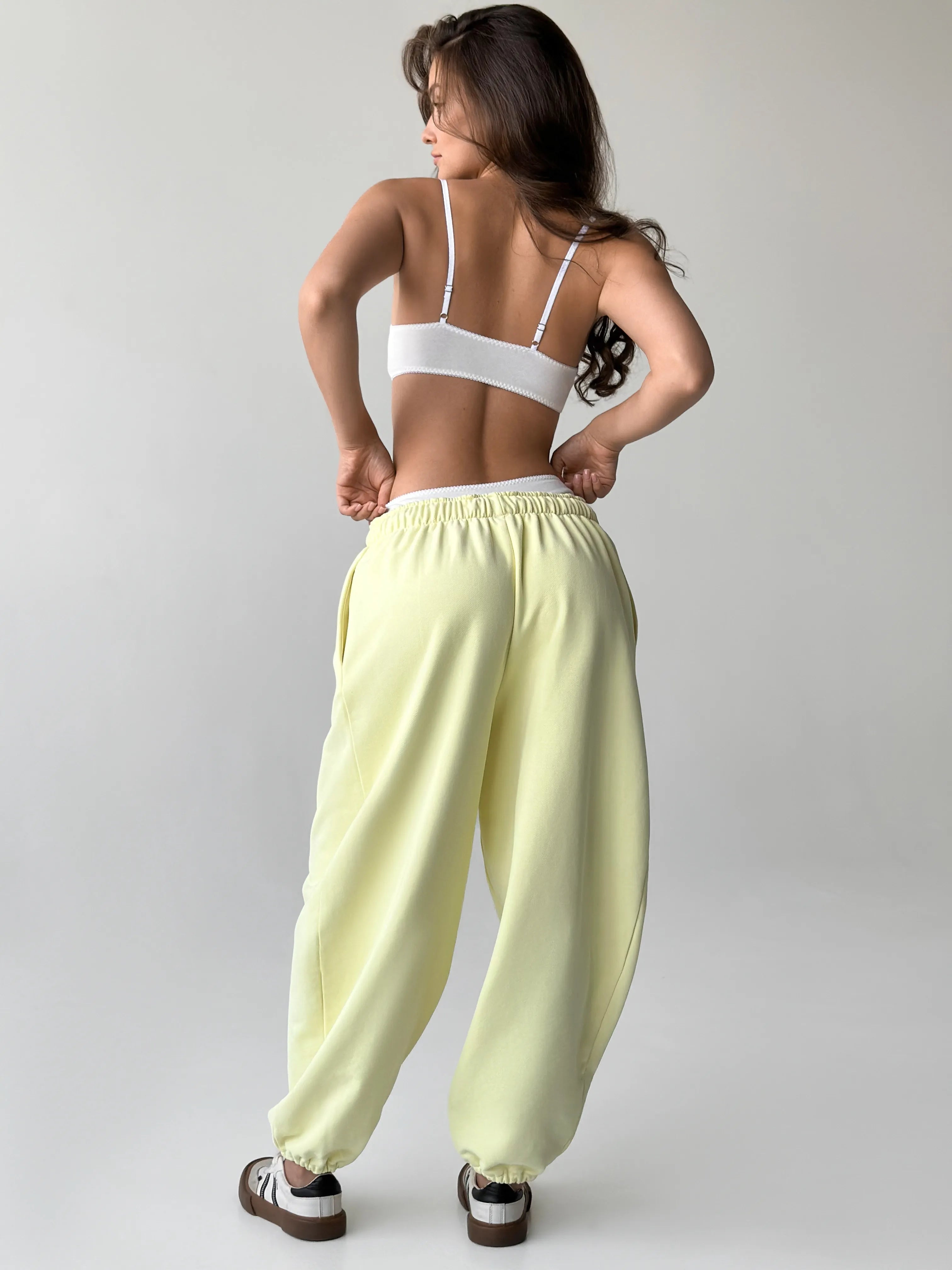 Cotton Pants knitwear 3-thread lemon