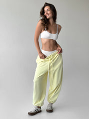 Cotton Pants knitwear 3-thread lemon