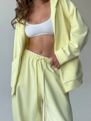 Cotton Pants knitwear 3-thread lemon