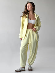 Cotton Pants knitwear 3-thread lemon