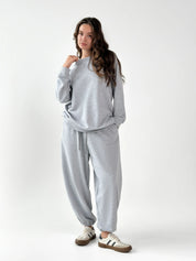 Cotton Sweatshirt knitwear 3-thread gray