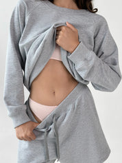 Cotton Shorts knitwear 3-thread gray