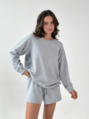 Cotton Shorts knitwear 3-thread gray