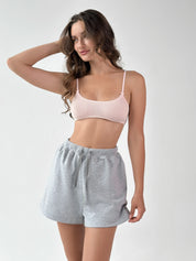 Cotton Shorts knitwear 3-thread gray