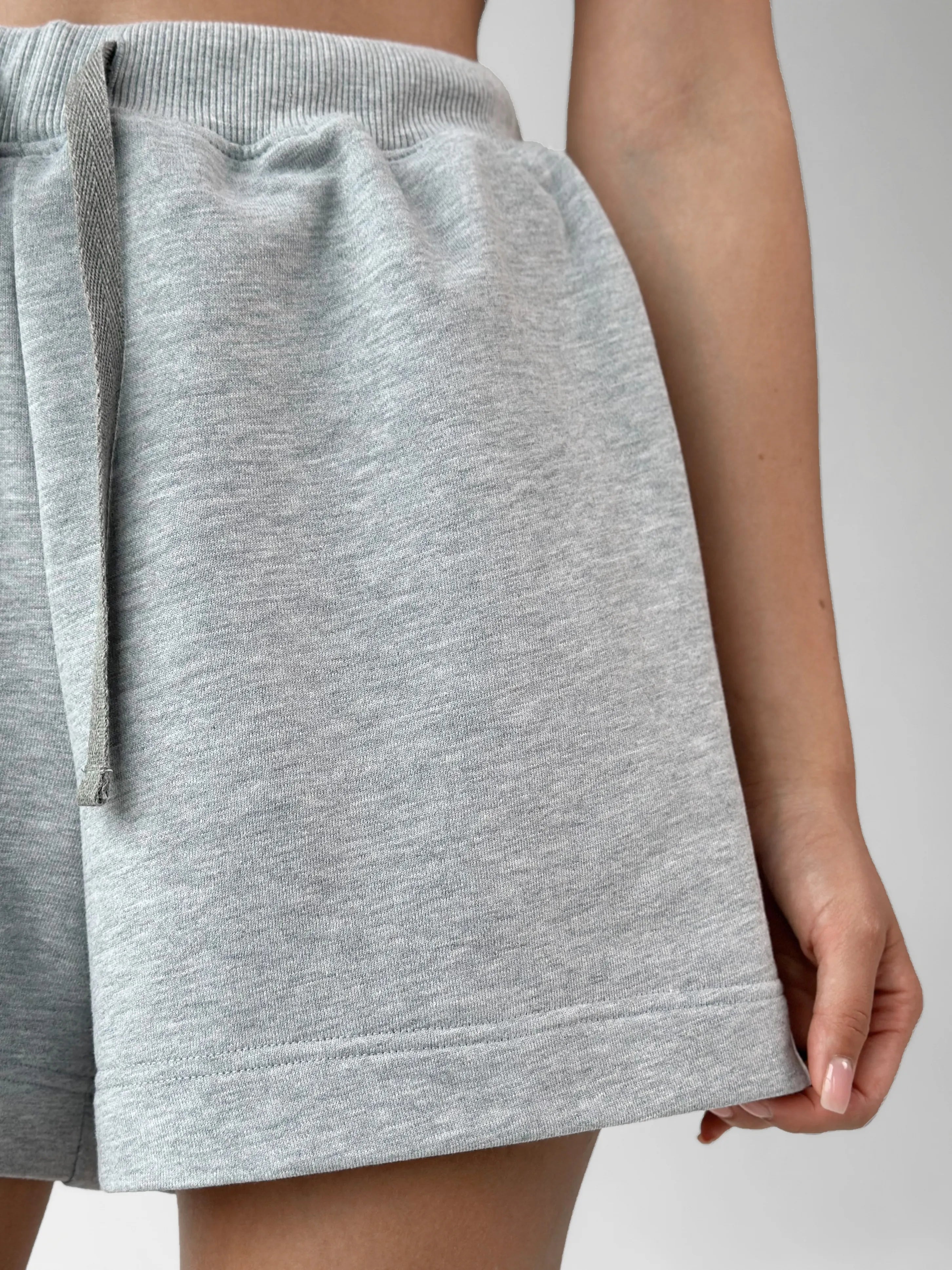 Cotton Shorts knitwear 3-thread gray