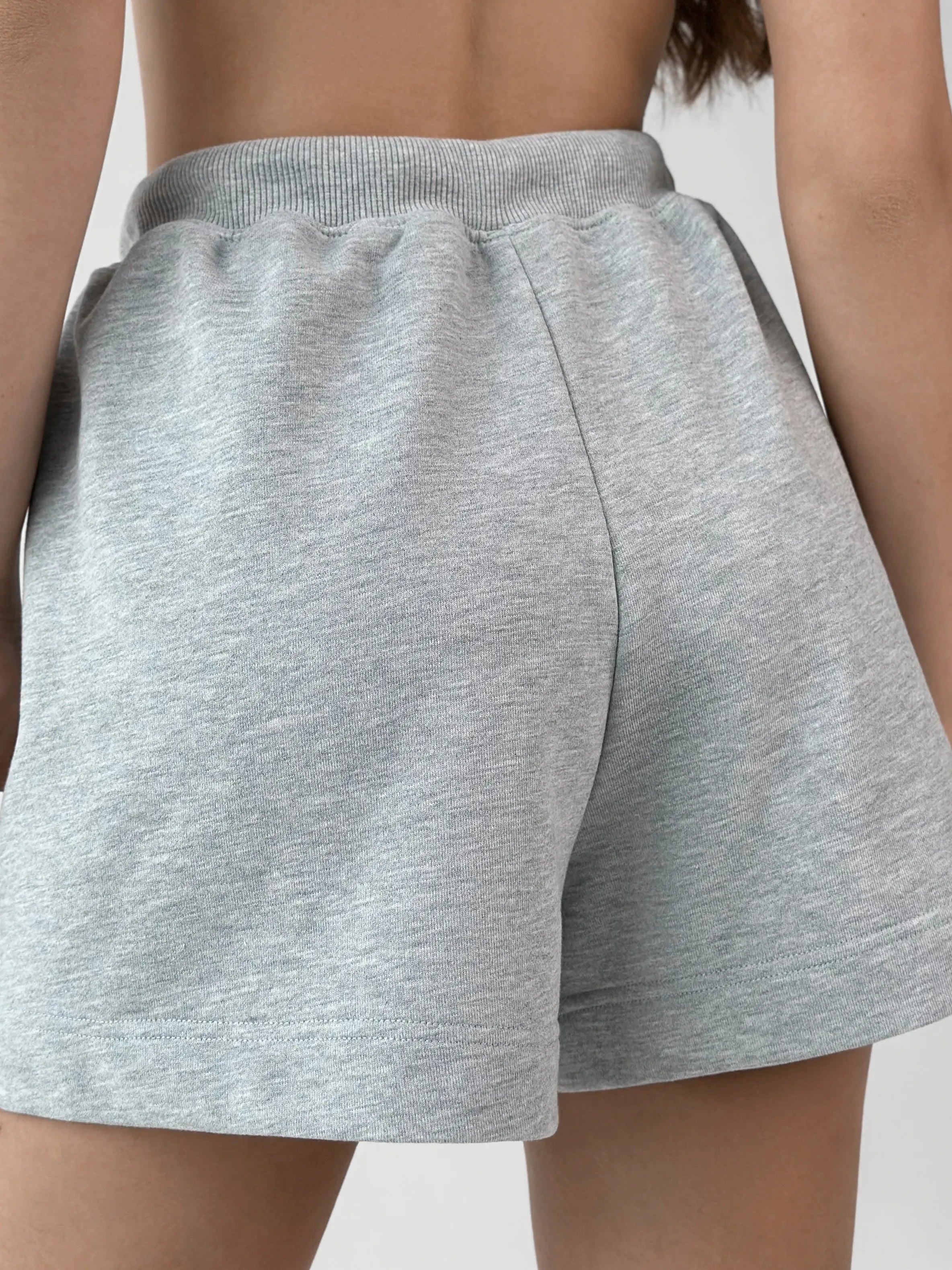 Cotton Shorts knitwear 3-thread gray