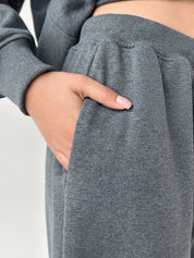 Cotton Pants knitwear 3-thread graphite
