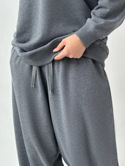 Cotton Pants knitwear 3-thread graphite