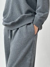 Cotton Pants knitwear 3-thread graphite