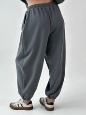 Cotton Pants knitwear 3-thread graphite