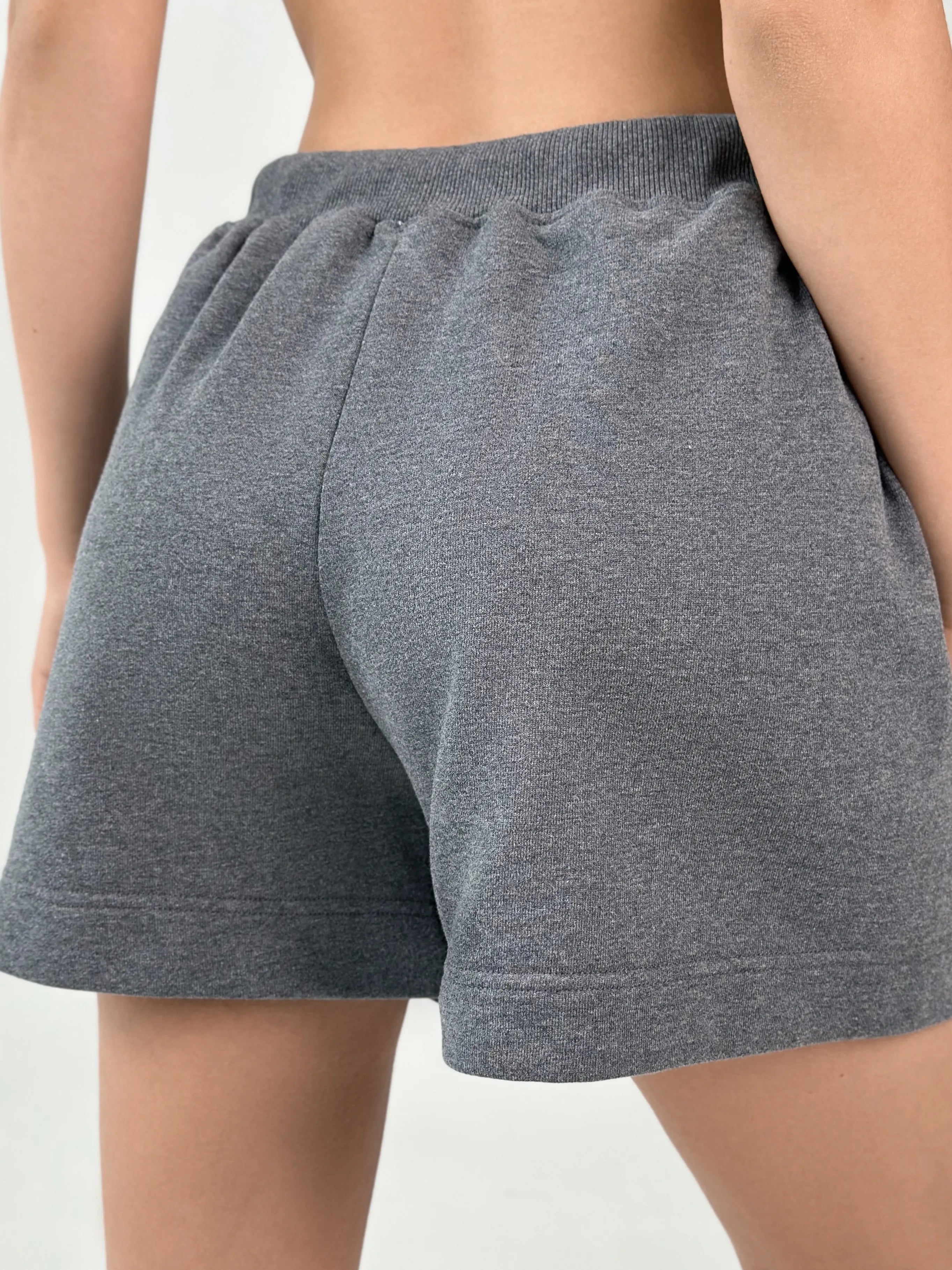 Cotton Shorts knitwear 3-thread graphite